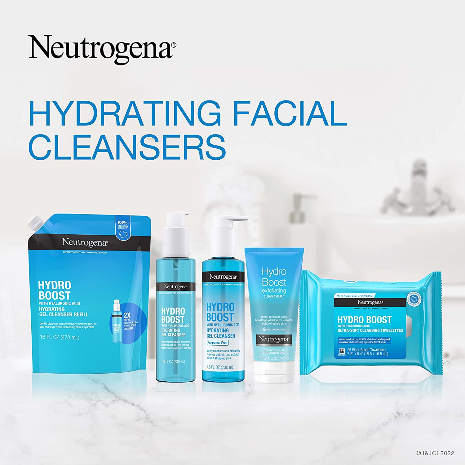 Neutrogena Hydro Boost Fragrance-Free Hydrating Facial Gel Cleanser with Hyaluronic Acid, Daily Foaming Face Wash Gel & Makeup Remover, Lightweight, Oil-Free & Non-Comedogenic 7.8 fl. oz - Image 6